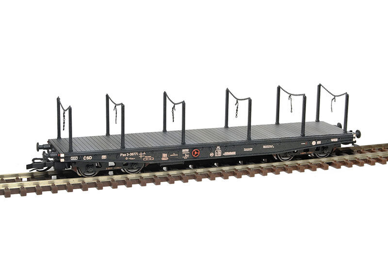 SDV Plošinový vůz Smmp/Pao 10 ČSD 1:120